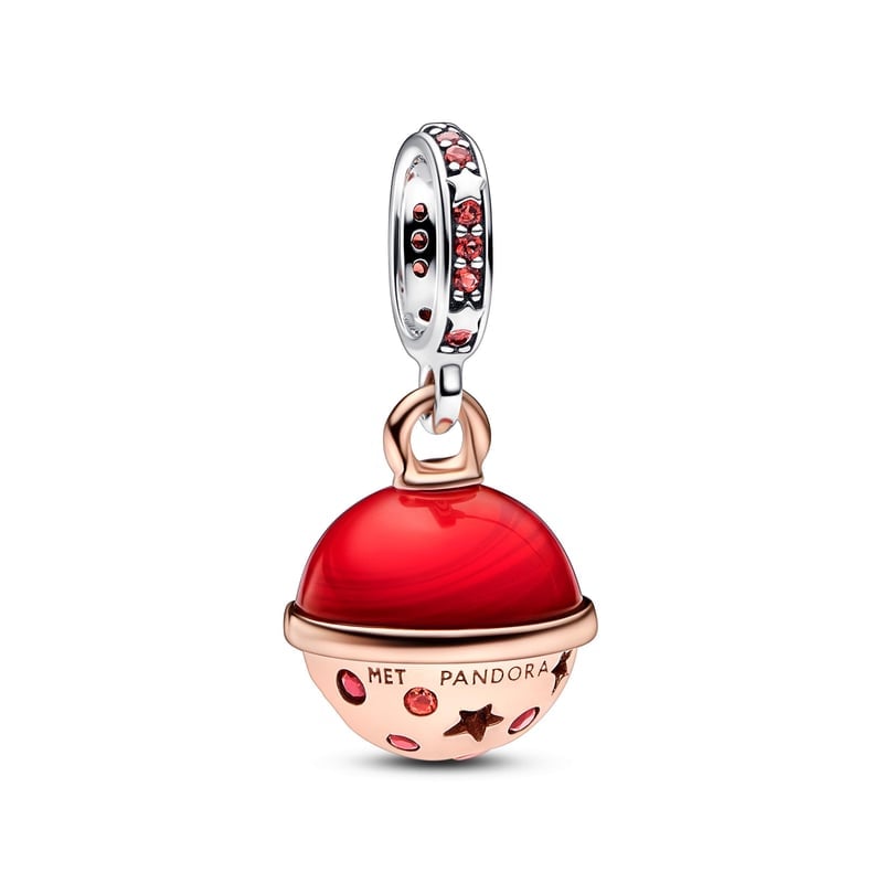 Planet Mars Murano and Sparkling Dangle Charm