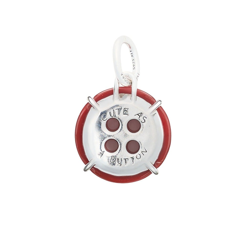 Tim Walker "Cute as a Button" Red Murano Glass Dangle Charm