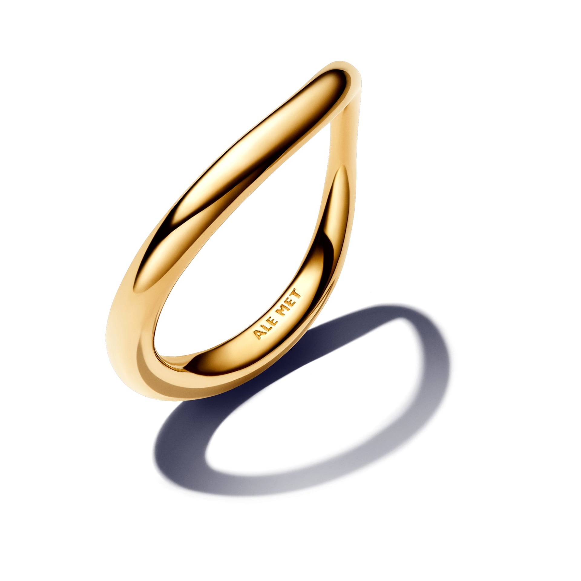 Organic-Shaped Band Ring (14k Gold-Plated)