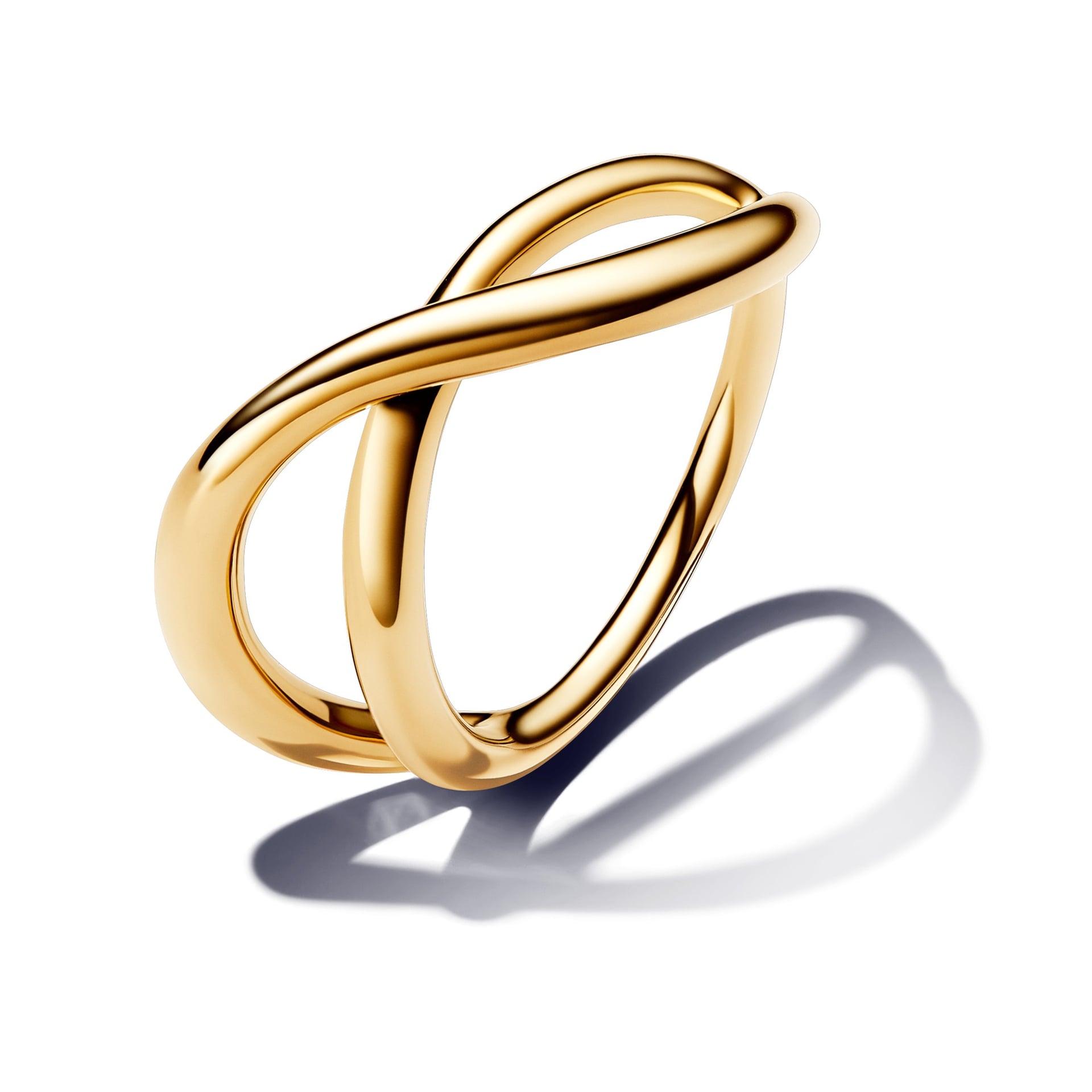 Organic-Shaped Infinity Ring (14k Gold-Plated)