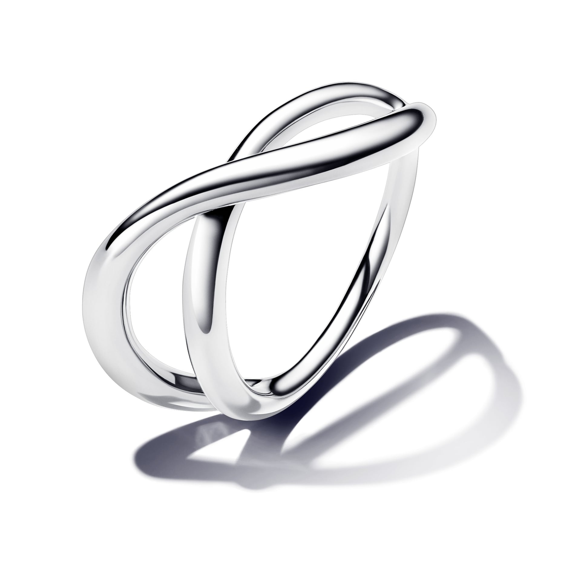 Organic-Shaped Infinity Ring (Sterling Silver)