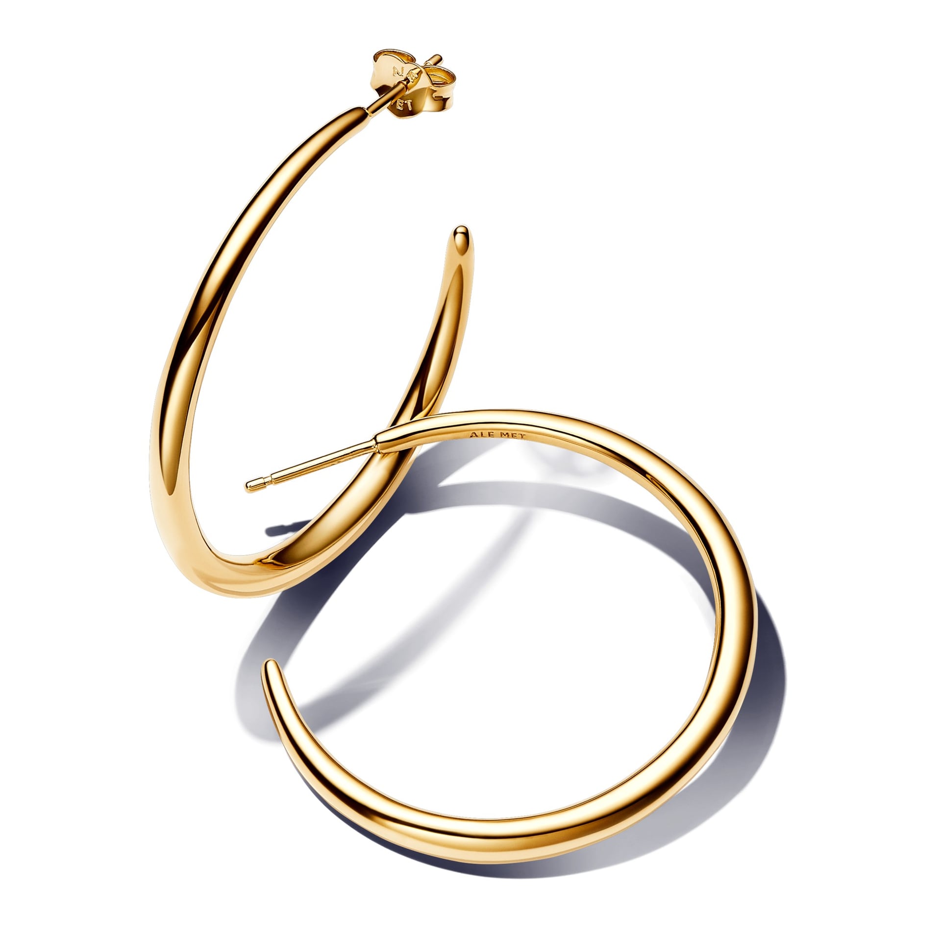 Open Hoop Earrings (14k Gold-Plated)