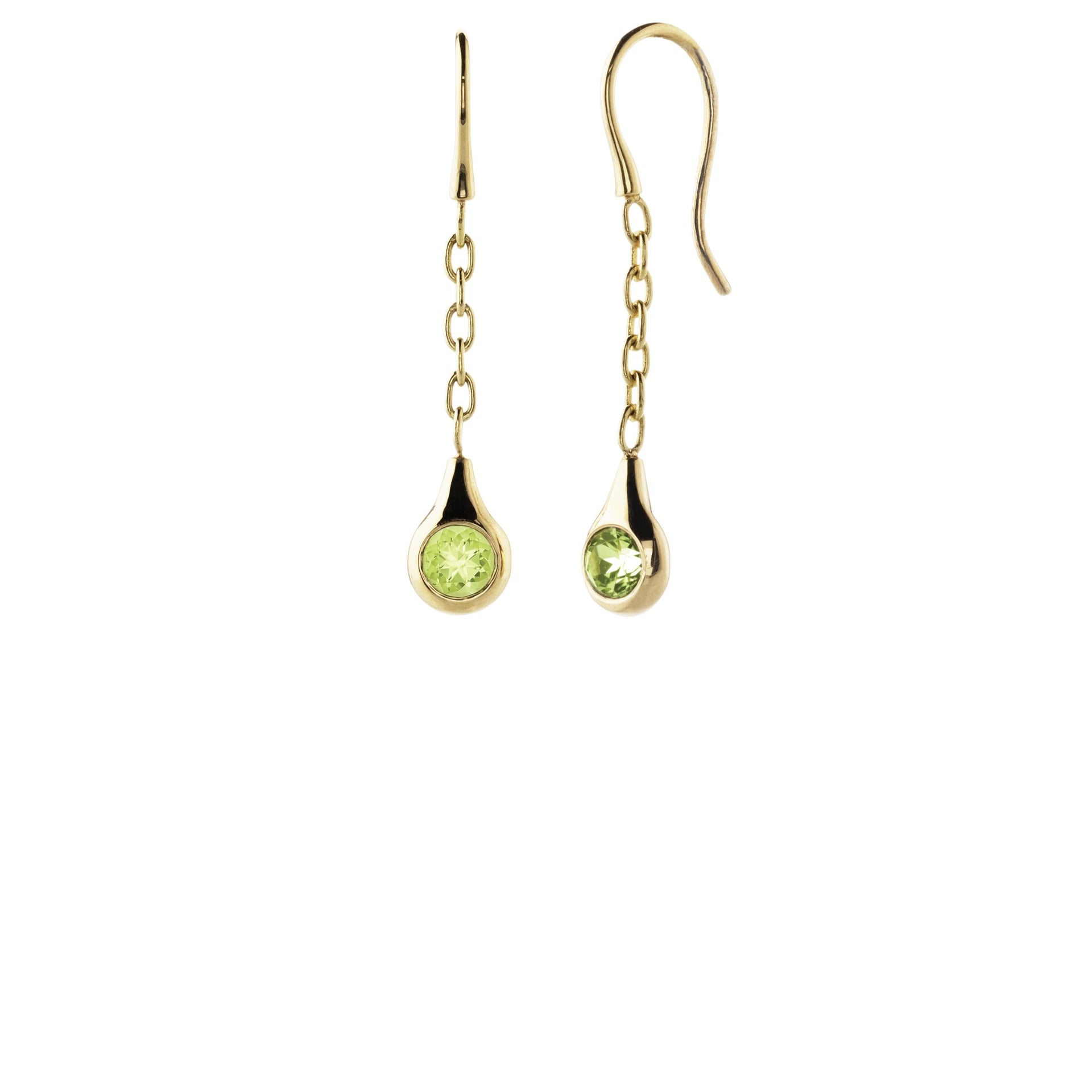 18K Gold Earrings with Peridot