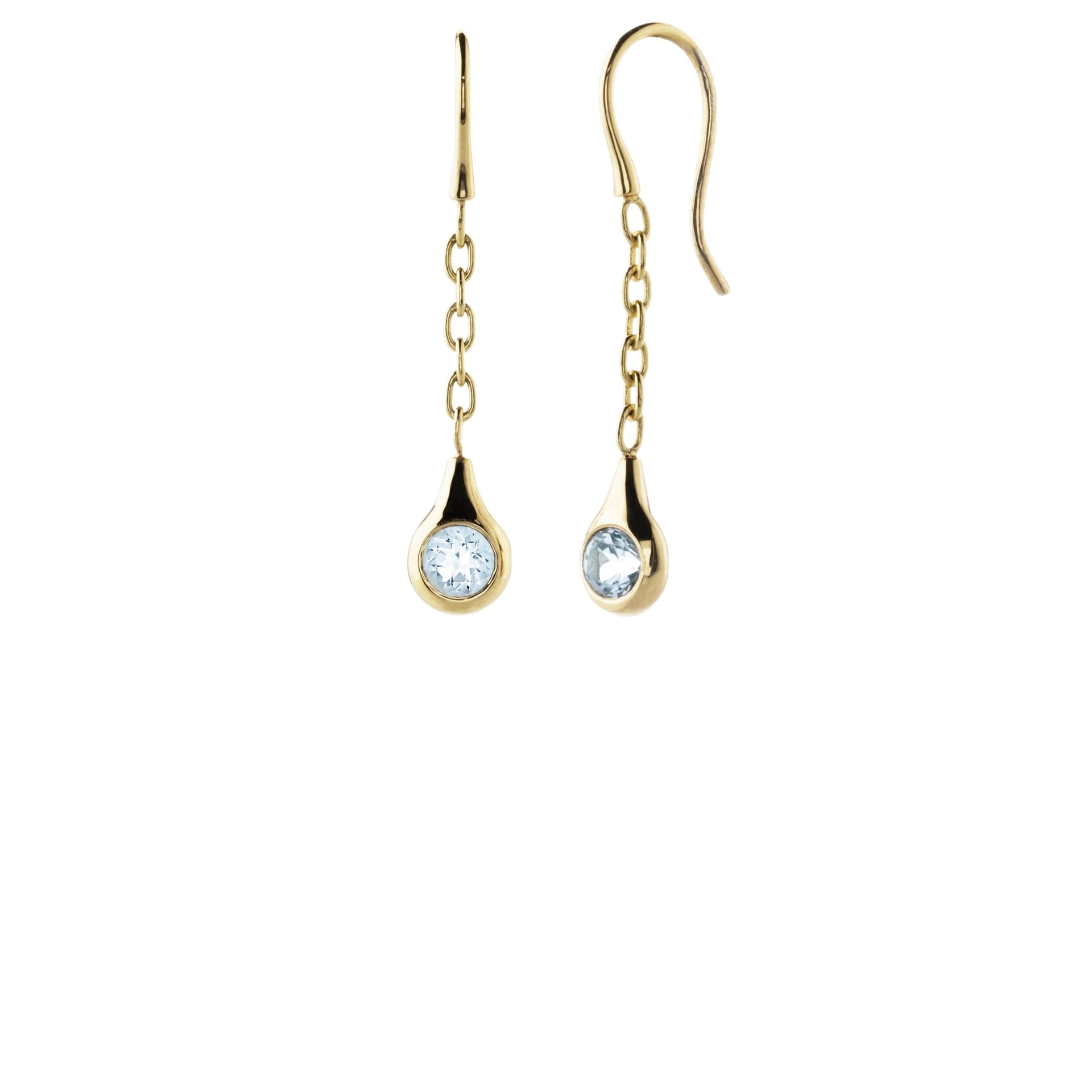 18K Gold Earrings with Topaz