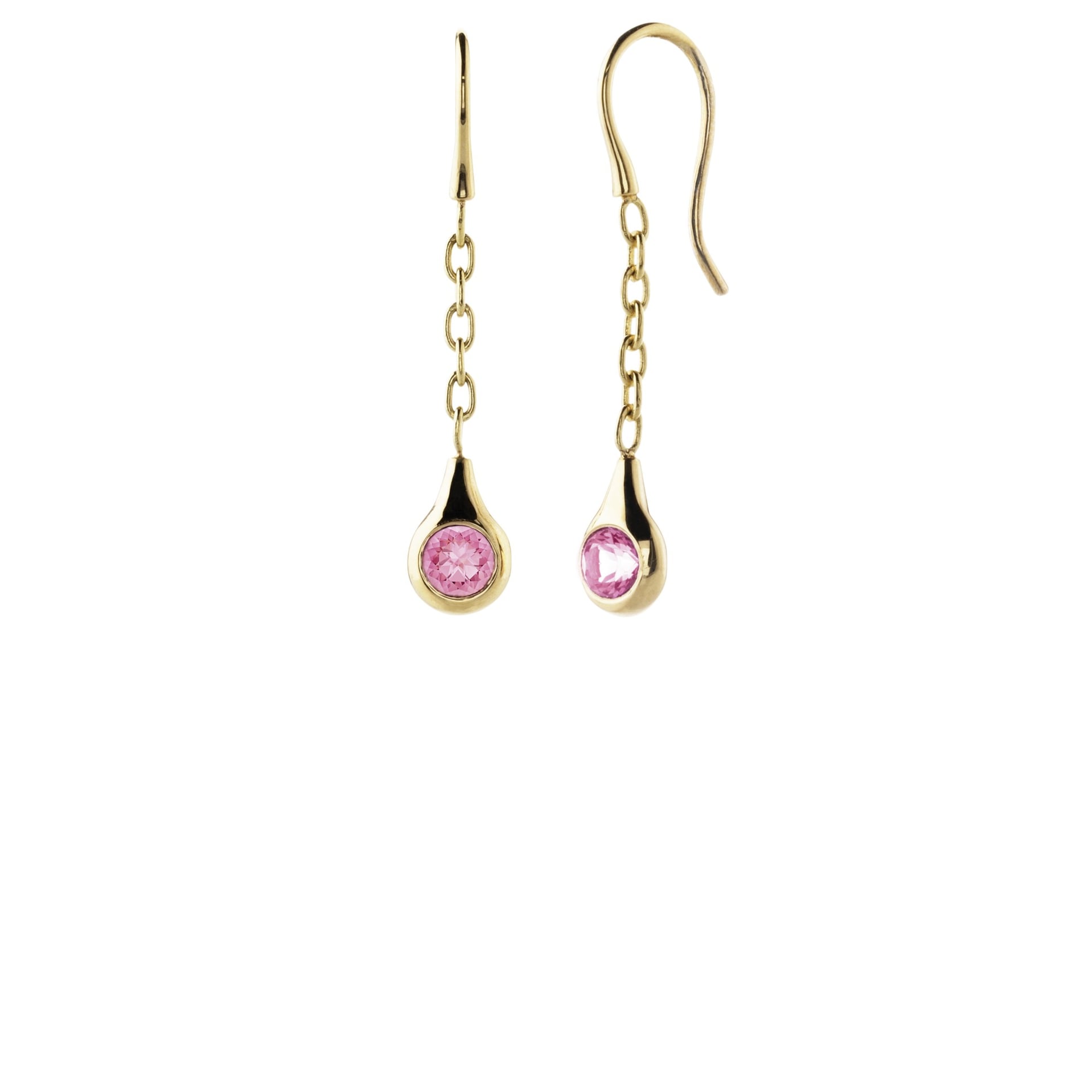 18K Gold Earrings with Topaz