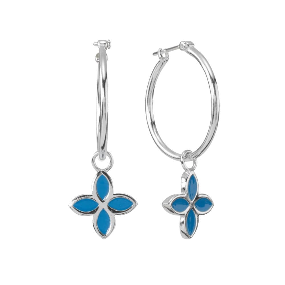 Pandora Sterling Silver and Blue Enamel Earrings 290145EN01 290145 — photo 1 of 1