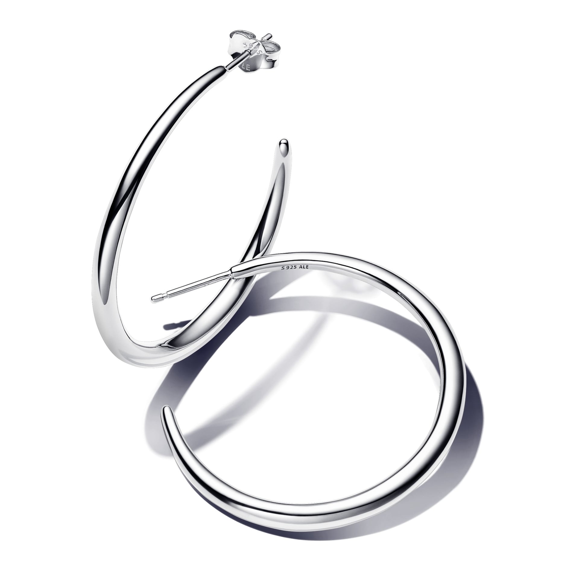 Open Hoop Earrings (Sterling Silver)