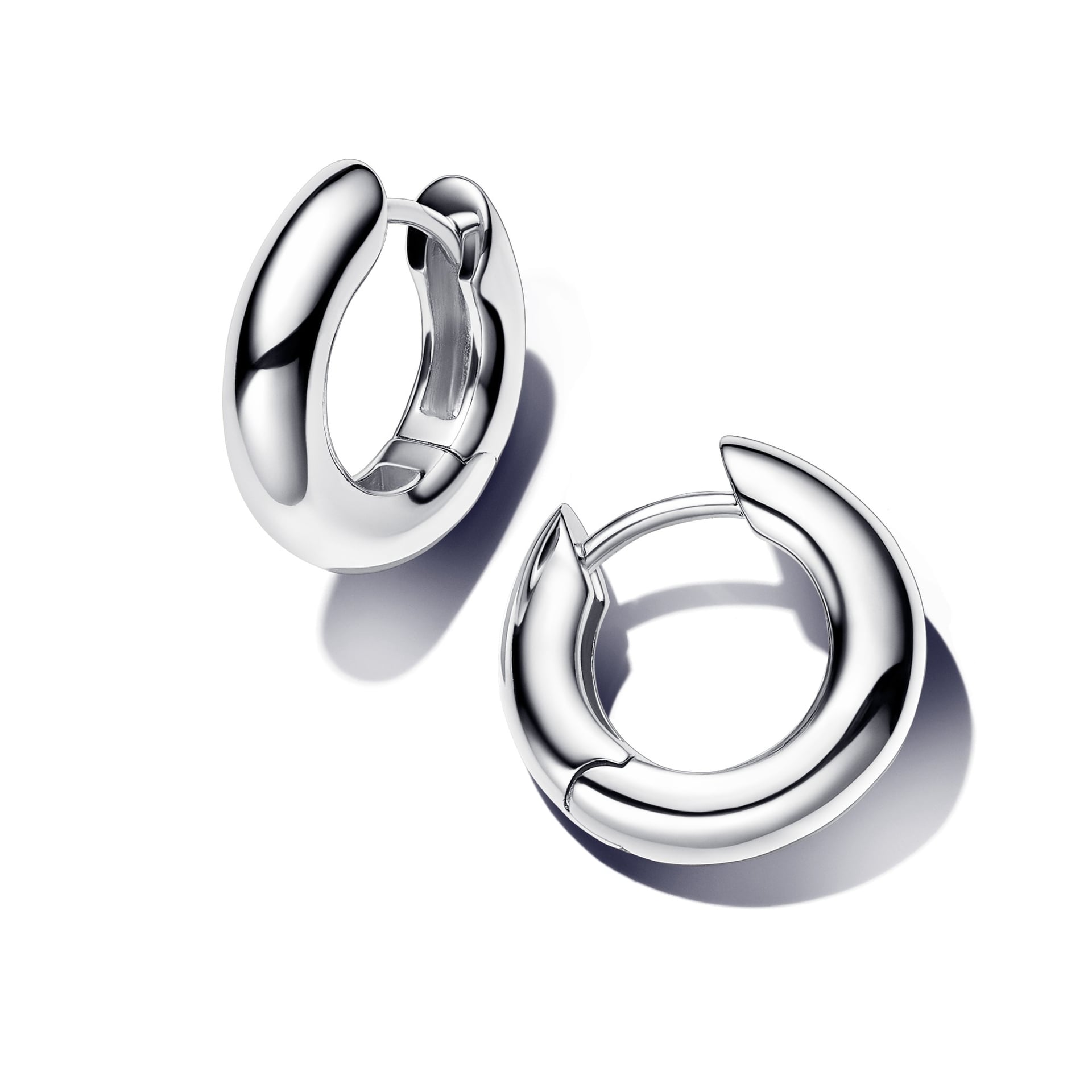 Round Hoop Earrings (Sterling Silver)
