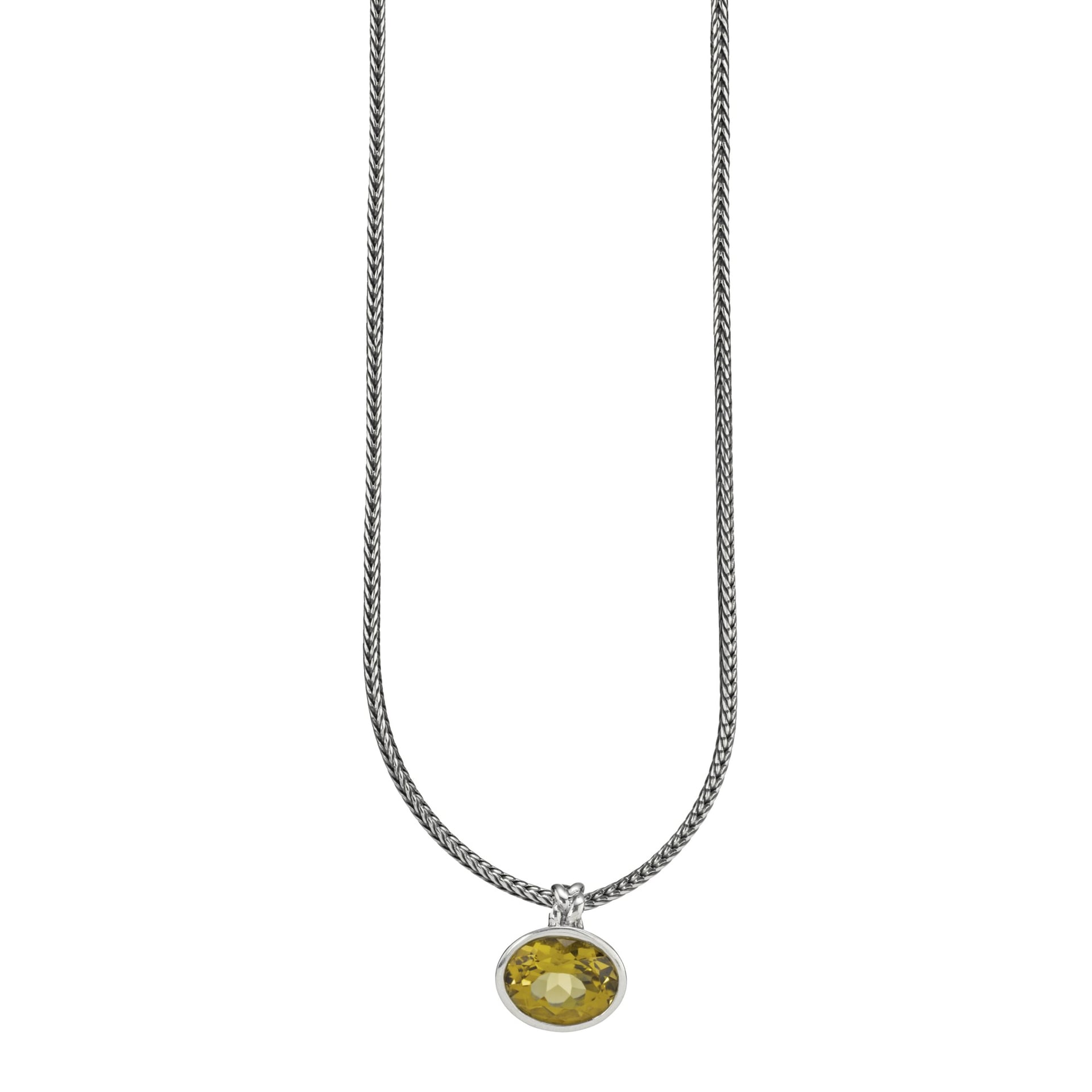 Silver Necklace with Quartz