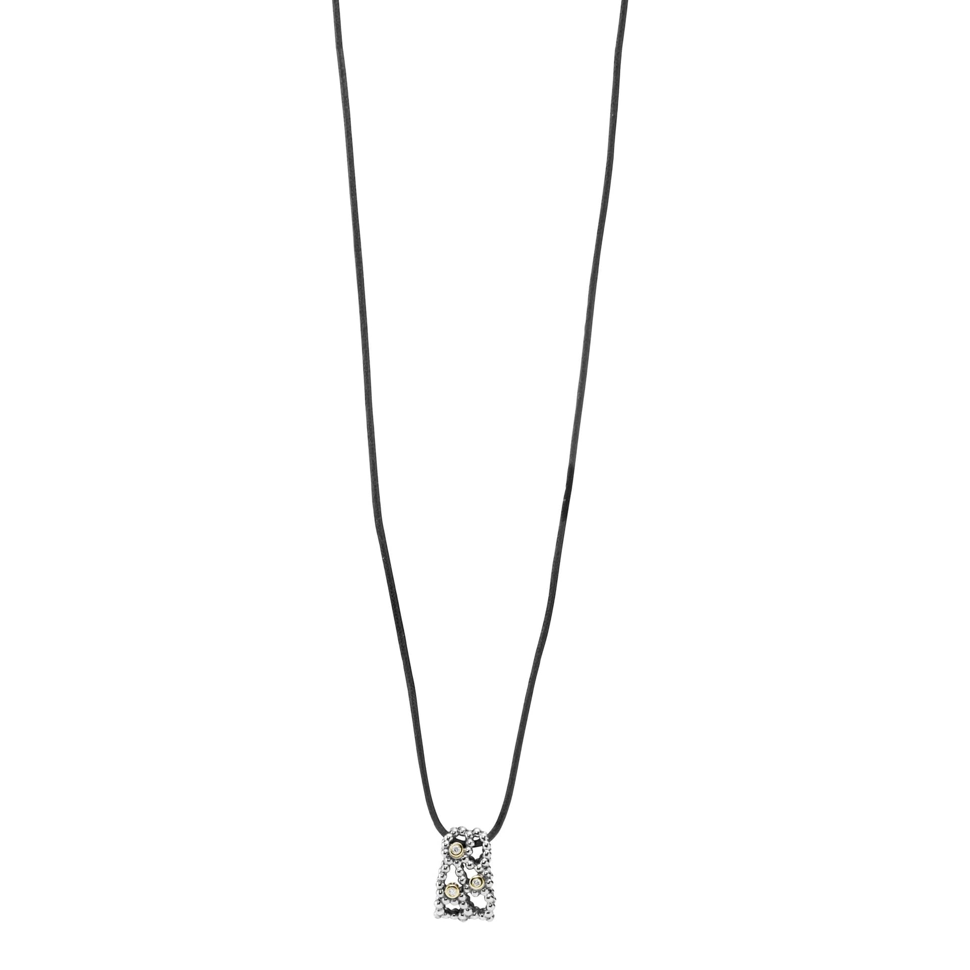 Pandora Cotton string with pendant, silver, 14 carat, diamond 0.03 ct 39151D60 39151D60 / 390151D60 — photo 1 of 1