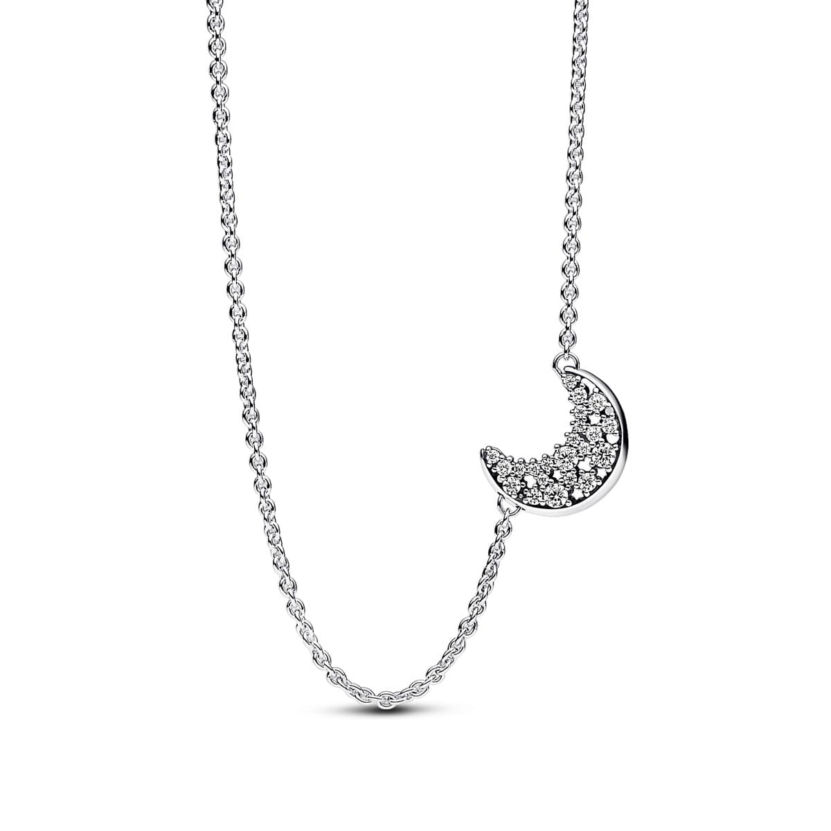 Pandora Sparkling Crescent Moon Pendant Necklace 392785C01 392785 — Foto 1 von 1