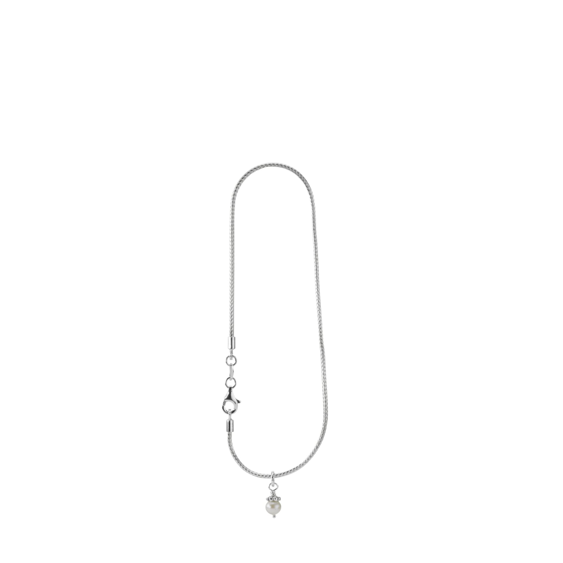 Silver Anklet with Pearl