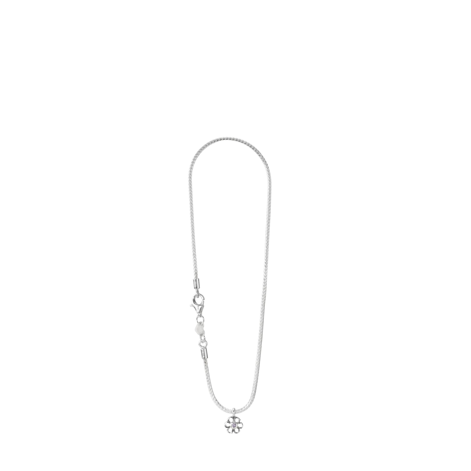 Silver Anklet with Cubic Zirconia