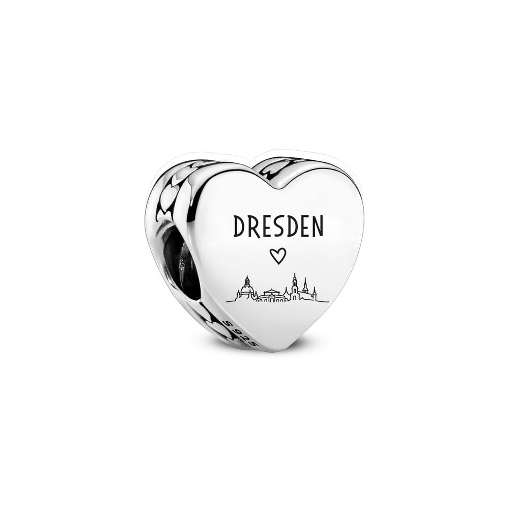 Dresden Skyline Heart Charm