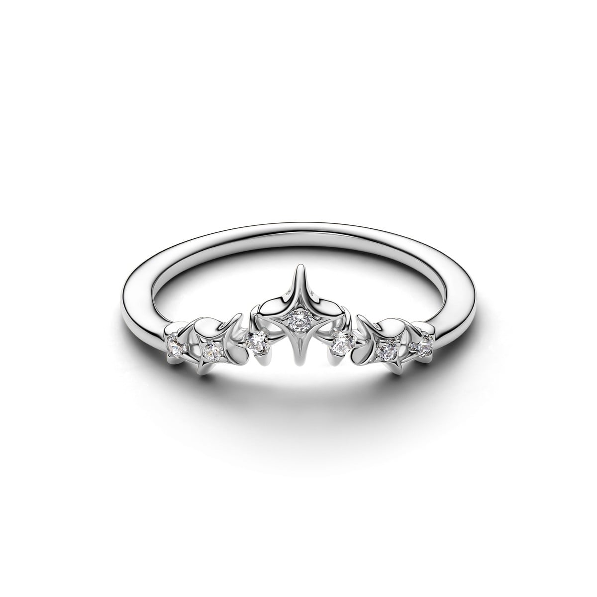 Tiara Stars Ring, Platinum Plated