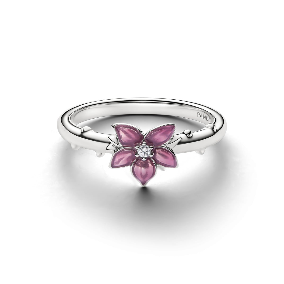Disney Mulan Cherry Blossom Ring, Platinum Plated