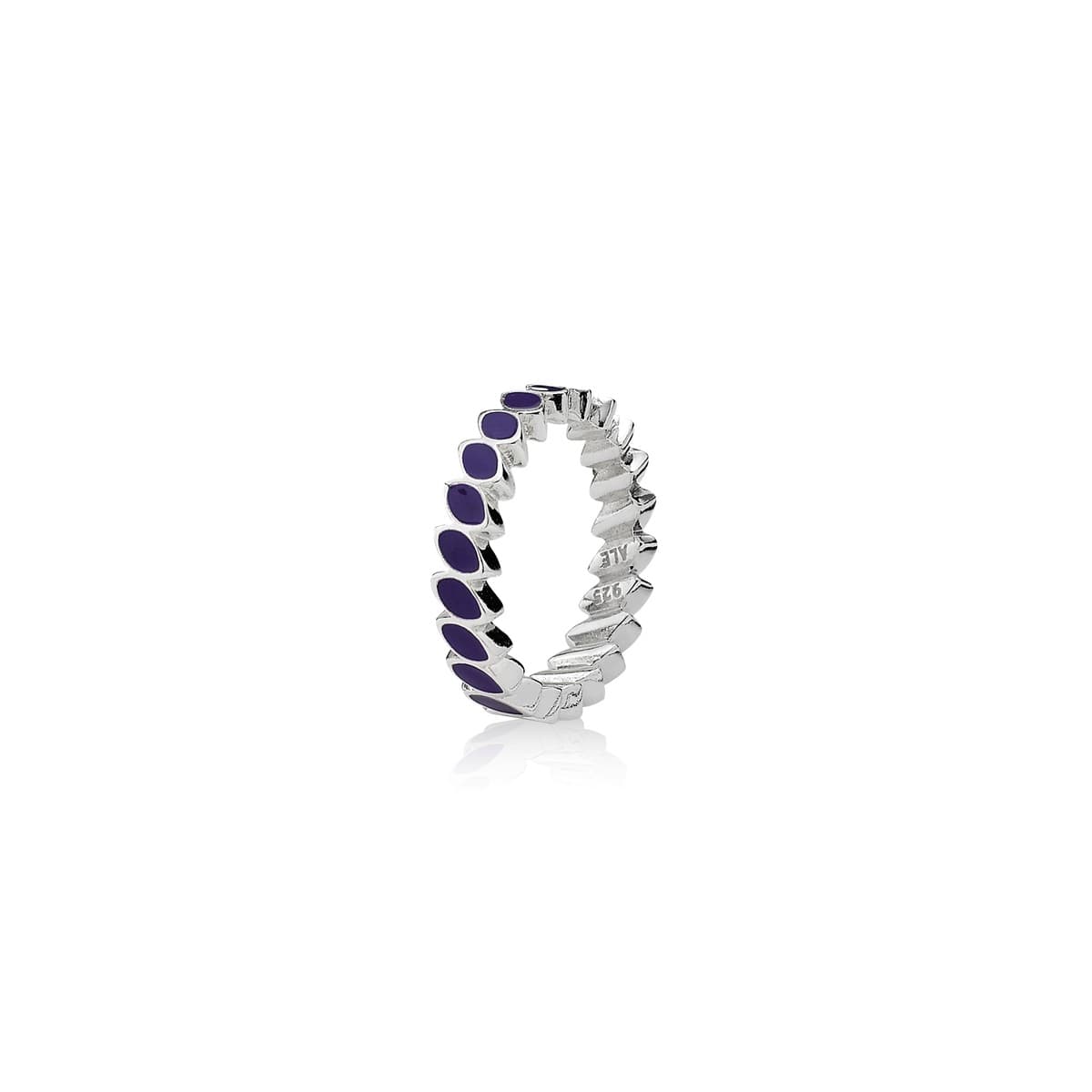 Pandora Leaf Band Ring, Purple Enamel 190141EN02 190141 — photo 1 of 1
