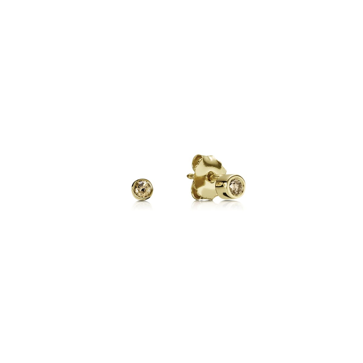 14k Gold and Diamond Stud Earrings (0.10 ct tw)