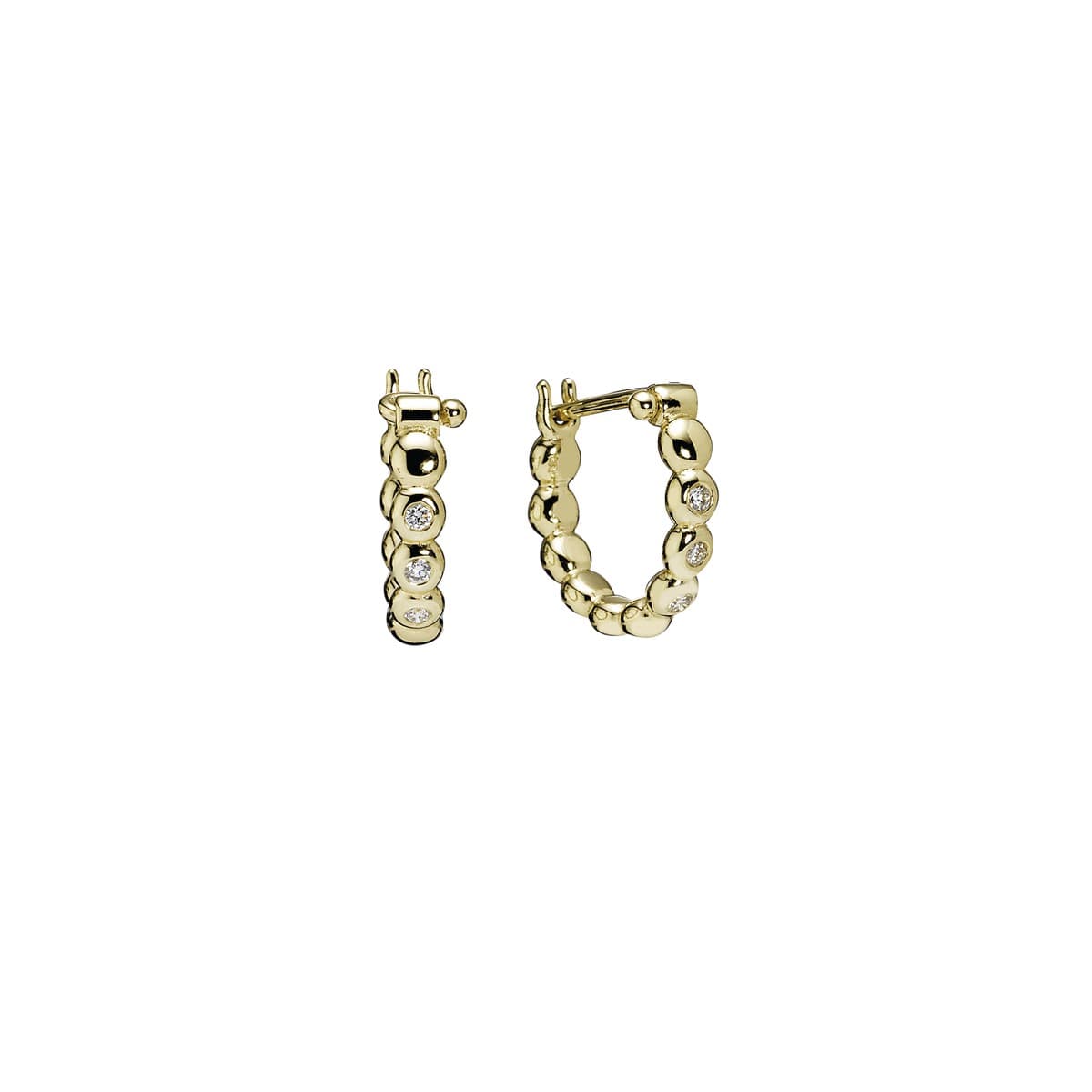 Pandora 14k Gold and Diamond Earrings (0.09 ct tw) 250316D 250316 — foto 1 di 1