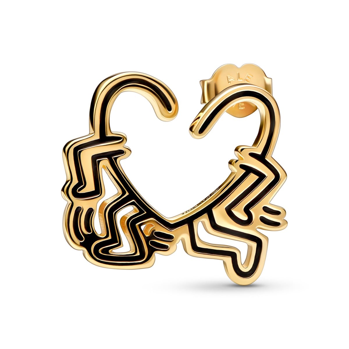 Keith Haring x Pandora Walking Heart Stud Earrings