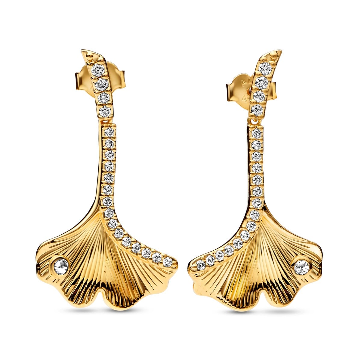Ginkgo 14k Gold-plated Drop Earrings
