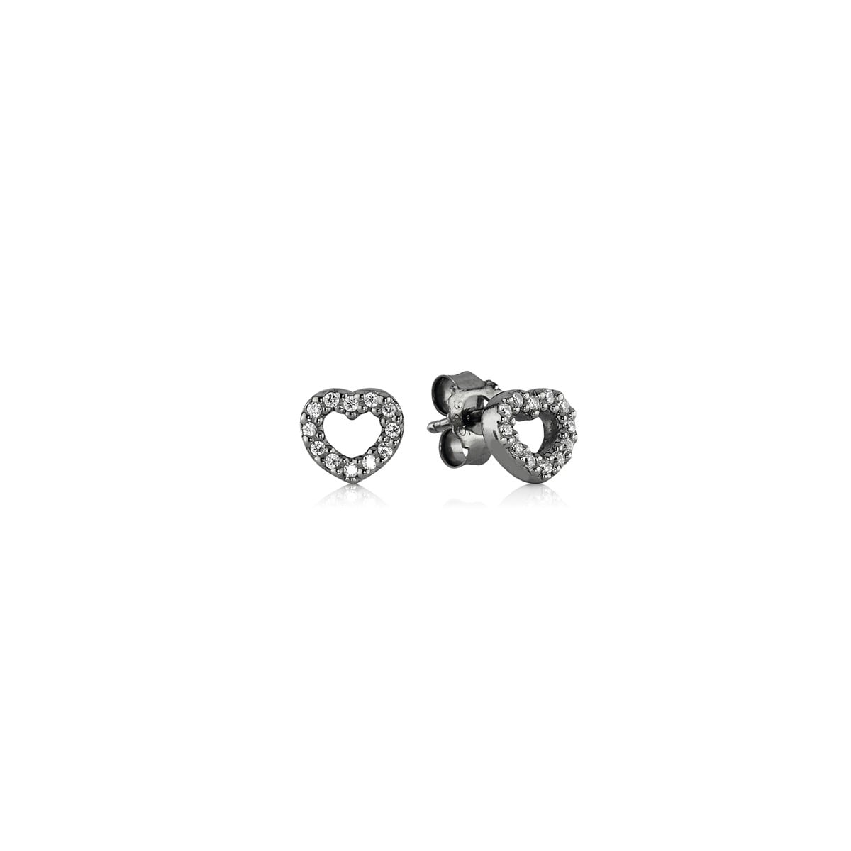 Black Rhodium Stud Earring
