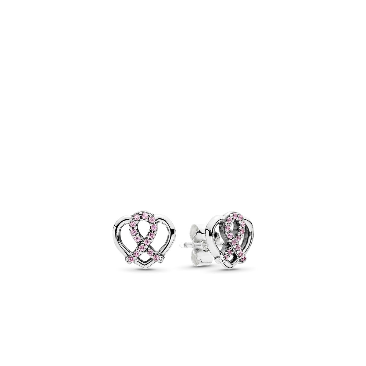 BCA Ribbon and Heart Stud Earrings