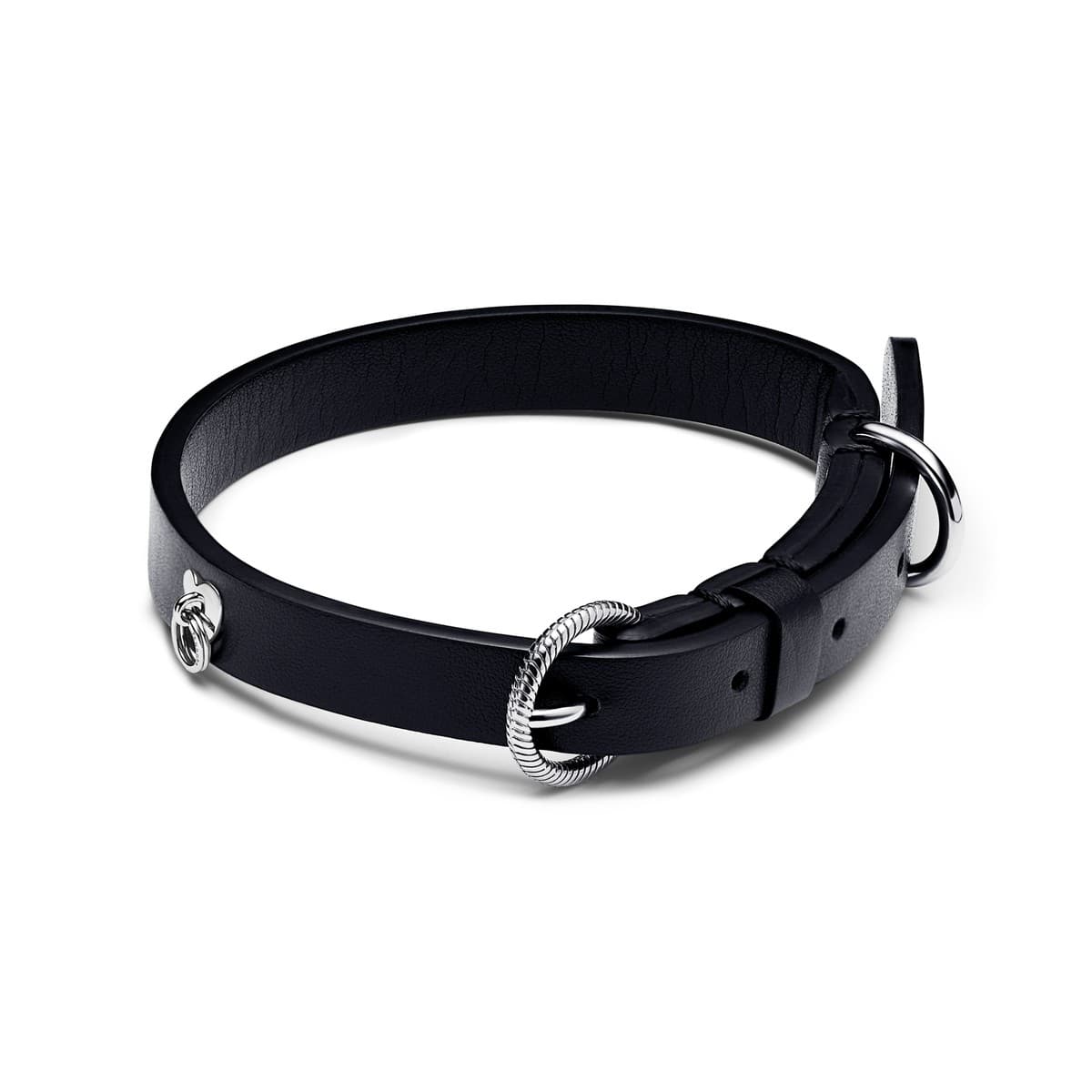 Pandora Black Leather-free Fabric Pet Collar 312262C01-M 312262 — Foto 1 von 1