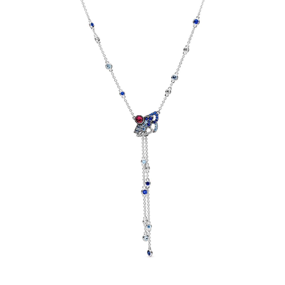 Pandora Blue & Pink Fan Y Necklace 398183SRUMX 398183 — photo 1 of 1