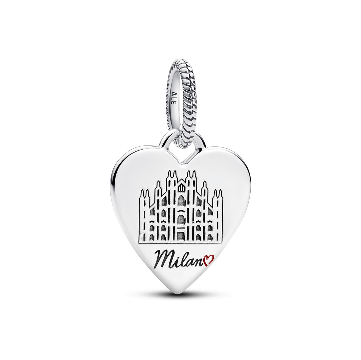 Milan Cathedral Heart Pendant Charm