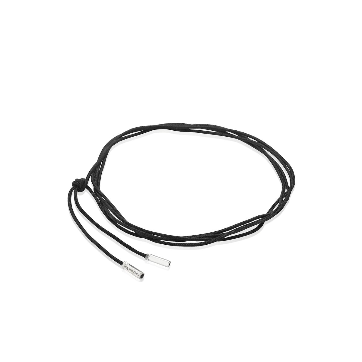 Fabric string, silver ends