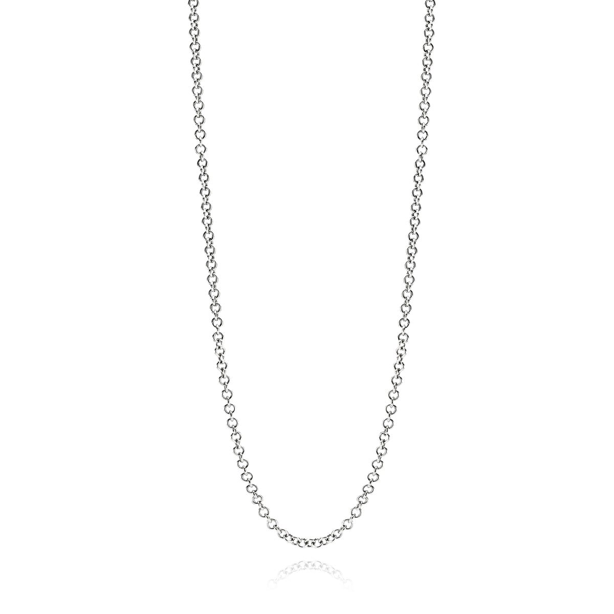 Oxidised Sterling Silver Belcher Chain Necklace