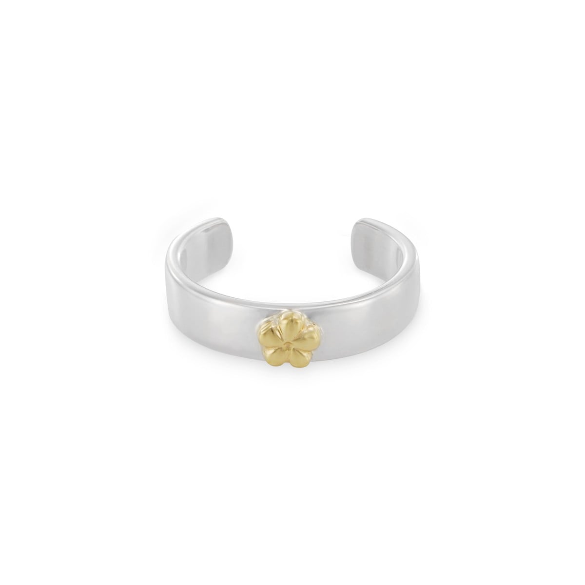 Silver and 14K Gold Toe Ring