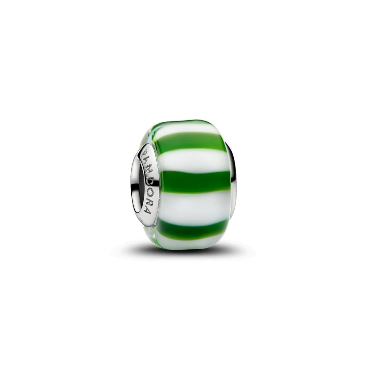 Pandora Green Peppermint Murano Glass Charm, Platinum Plated 735071C02 735071 — foto 1 di 3