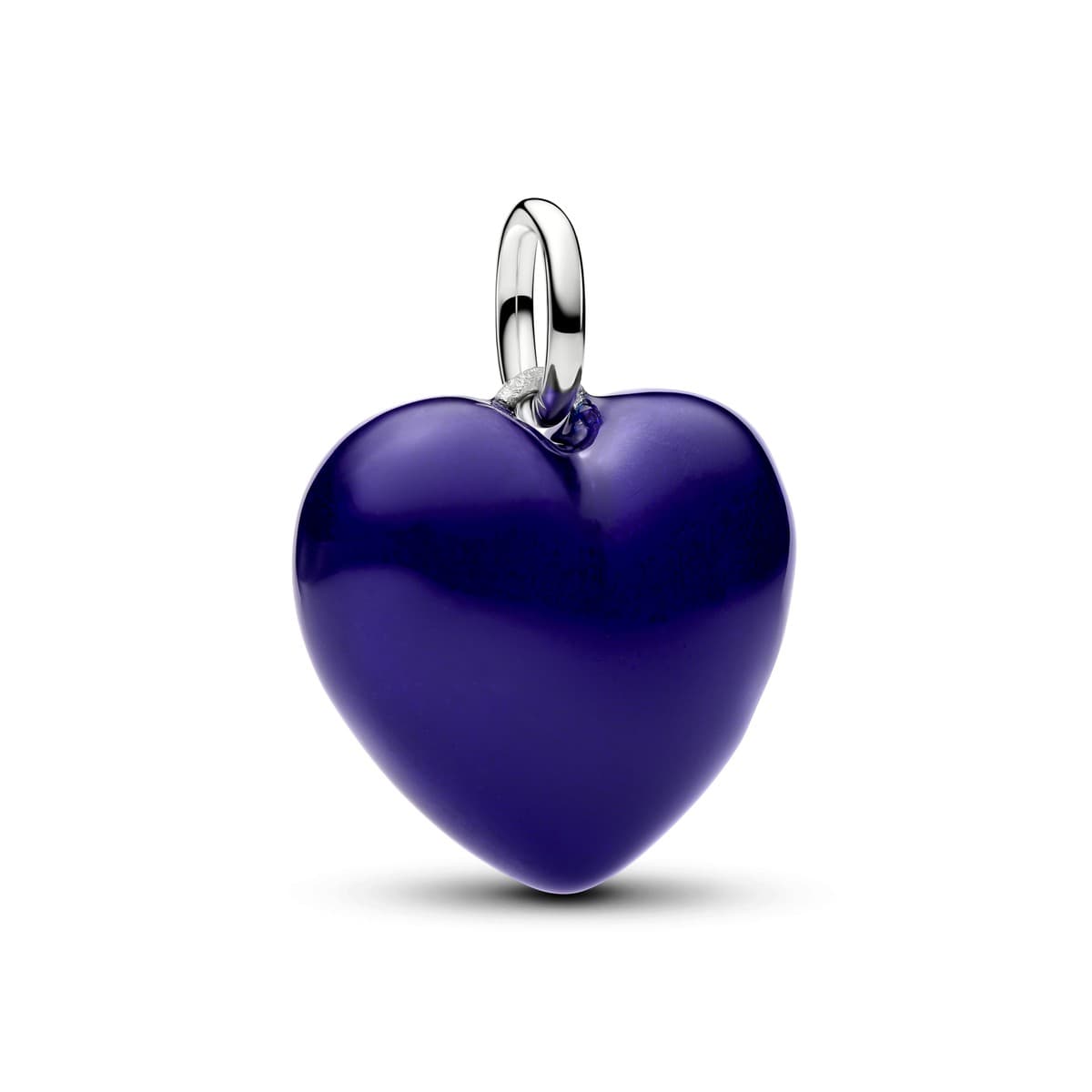 Pandora Blue Curved Heart Dangle Charm 735075C01 735075 — Foto 1 von 1