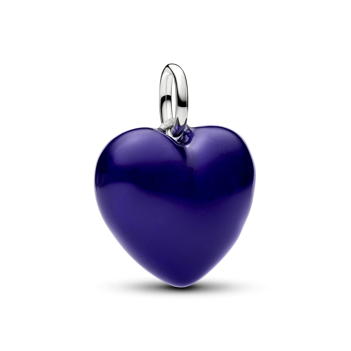 Blue Curved Heart Dangle Charm