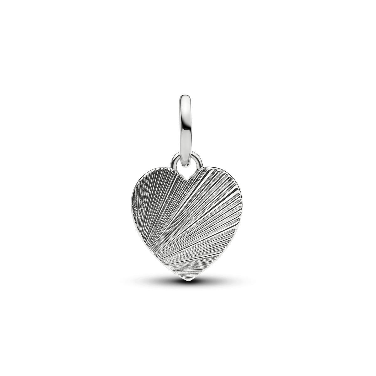 Engravable Blue Heart Dangle Charm, Platinum Plated