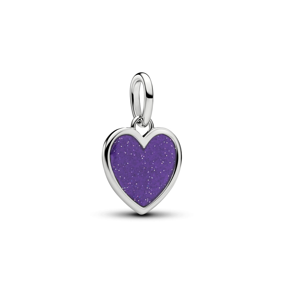 Engravable Purple Heart Dangle Charm