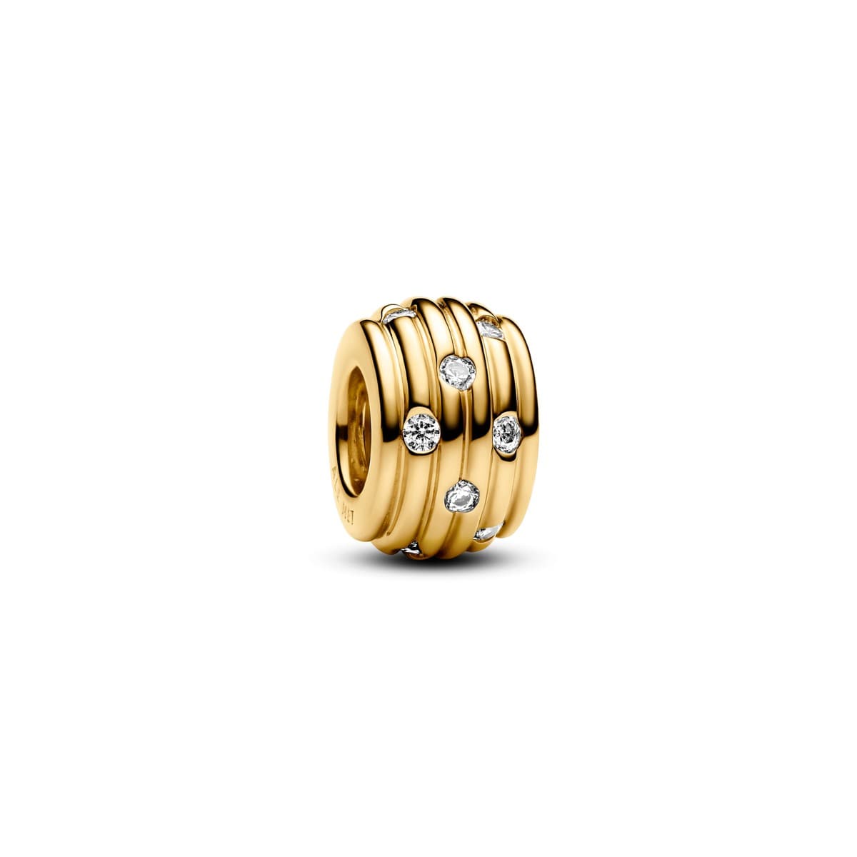 Pandora Ribbed Sparkling Stones Charm 763705C01 763705 — photo 1 of 1