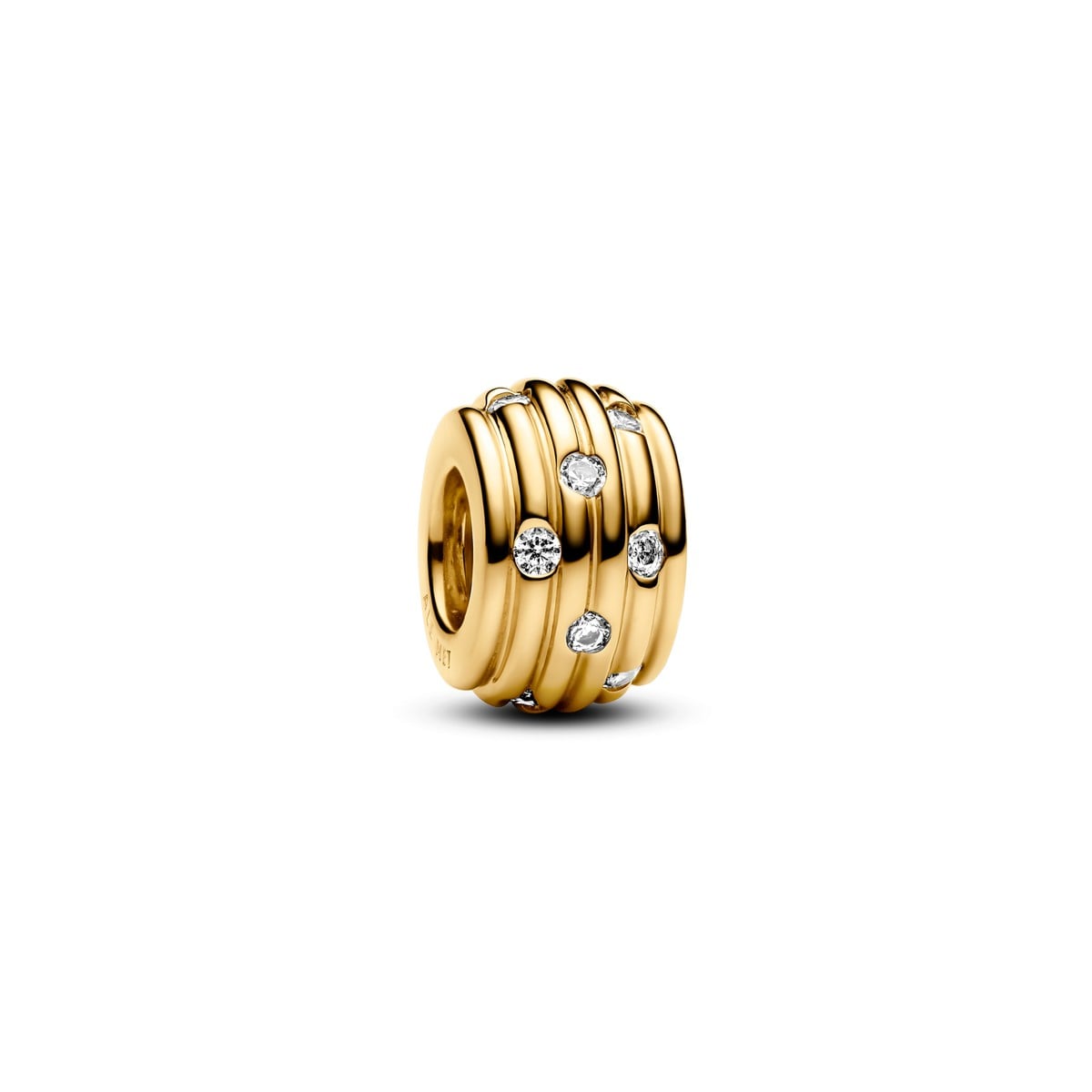Ribbed Sparkling Stones Charm