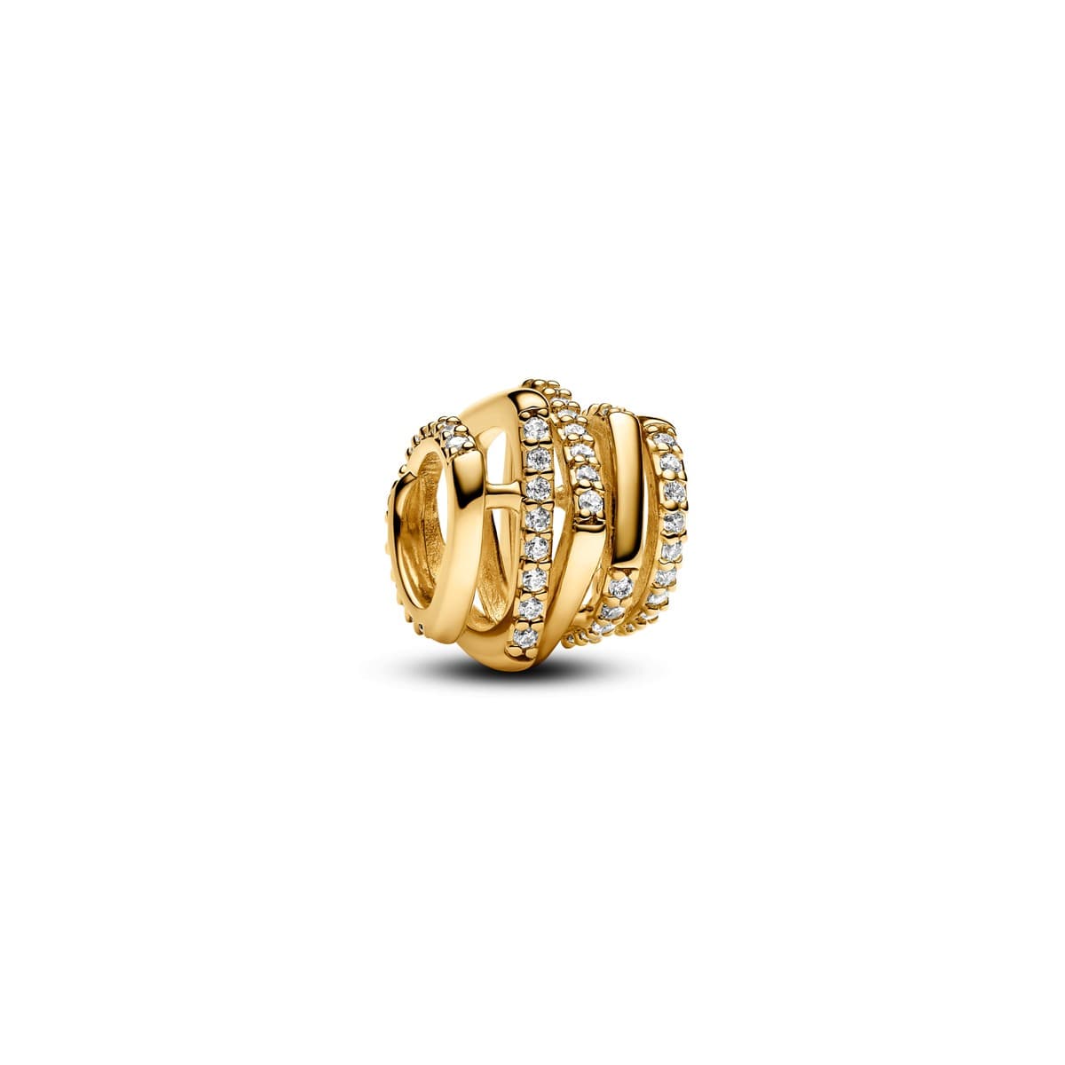 Pandora Sparkling Swirl Charm (14k Gold-Plated) 763706C01 763706 — photo 1 of 1