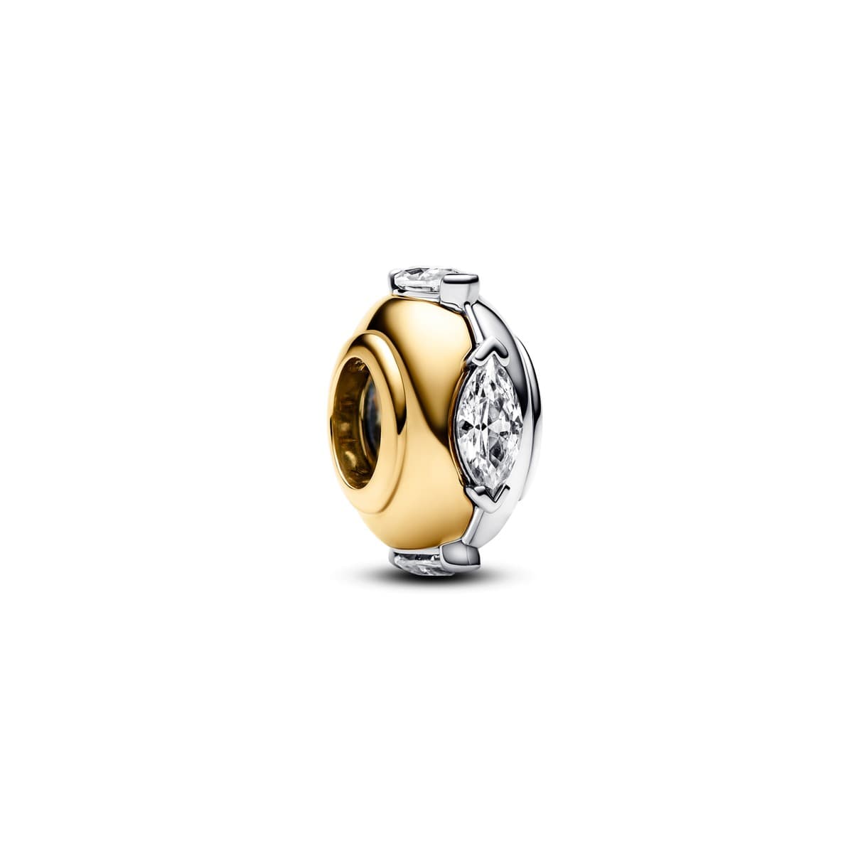 Pandora Two-Tone Sparkling Wave Charm 763711C01 763711 — Foto 1 von 1