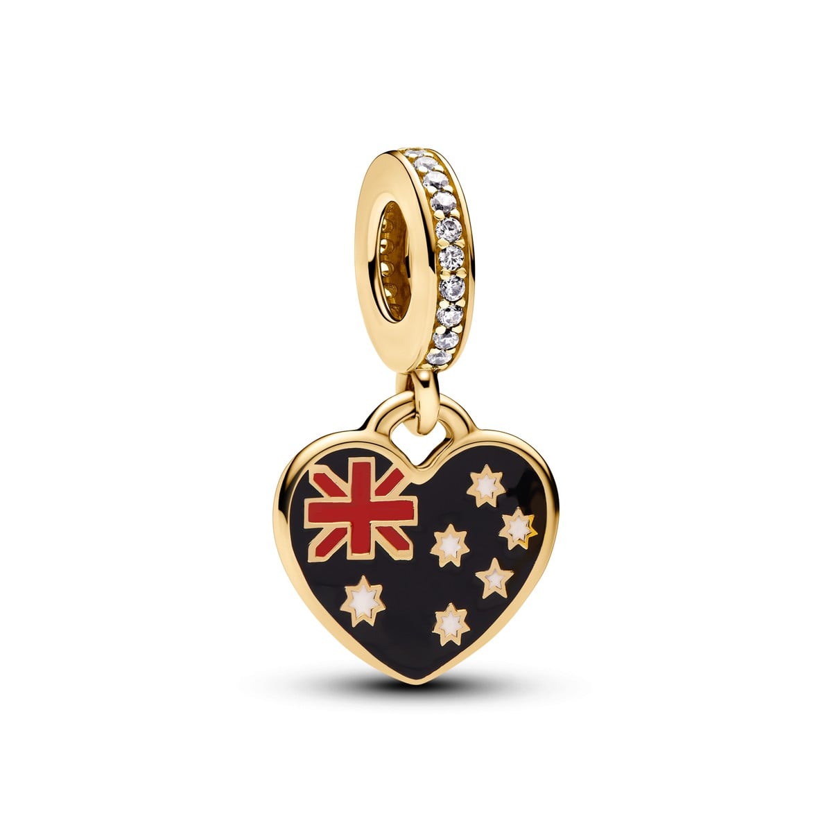 Australia Flag Heart Dangle Charm