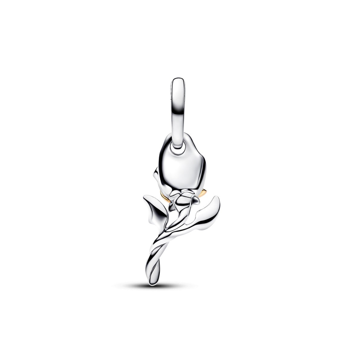 Disney Belle Enchanted Rose Lab-grown Diamond Dangle Charm