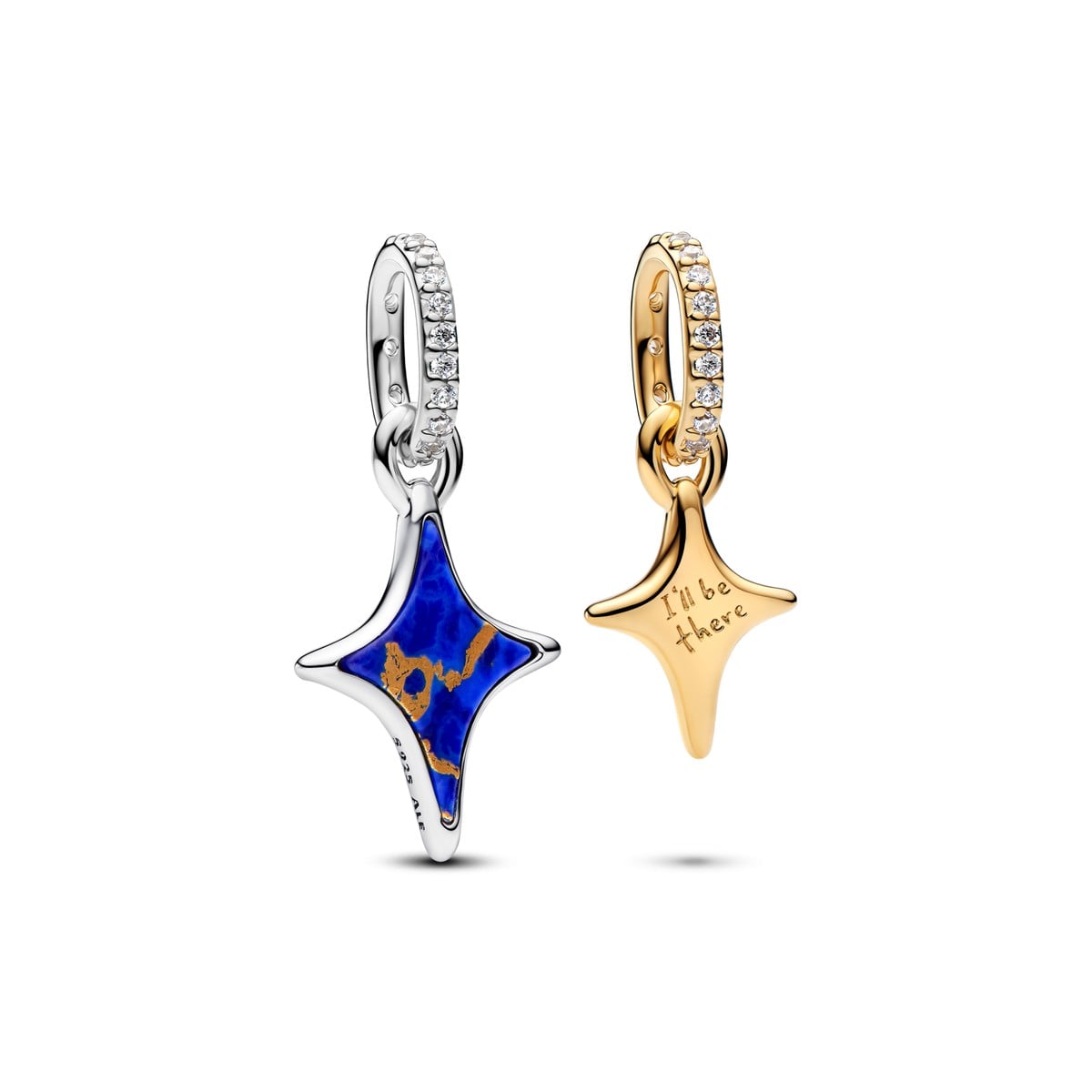 Four-Point Star Double Dangle Charm