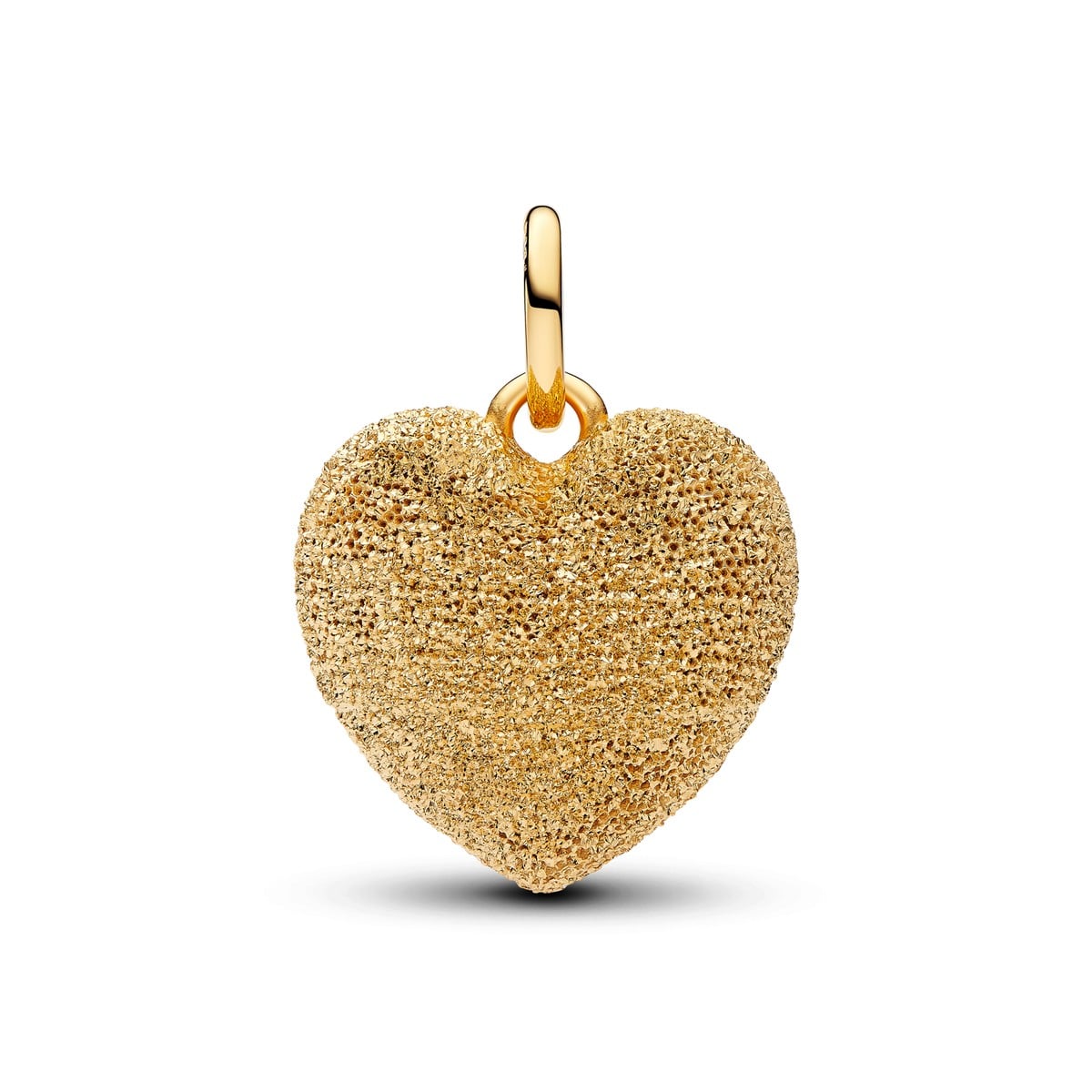 Textured Puffy Heart Dangle Charm