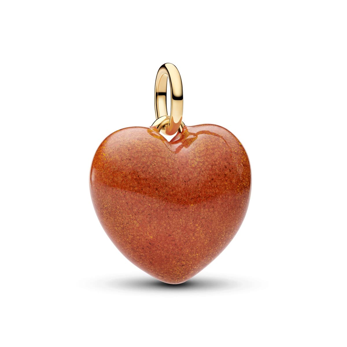 Pandora Orange Puffy Heart Dangle Charm 765076C02 765076 — photo 1 of 3