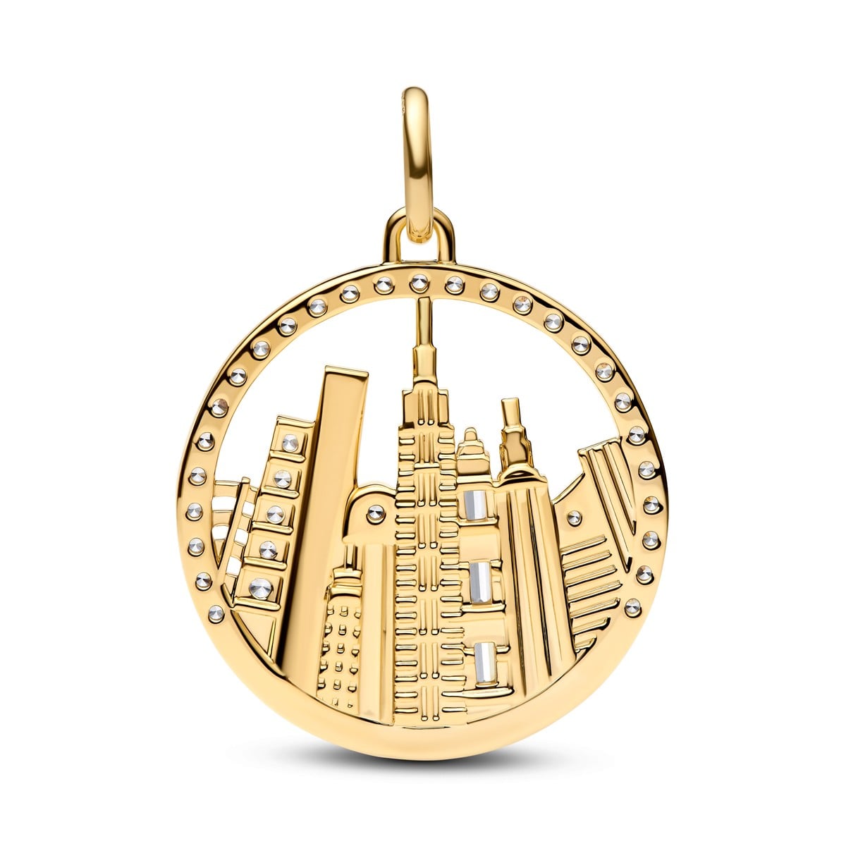 New York Skyline Oversized Dangle Charm