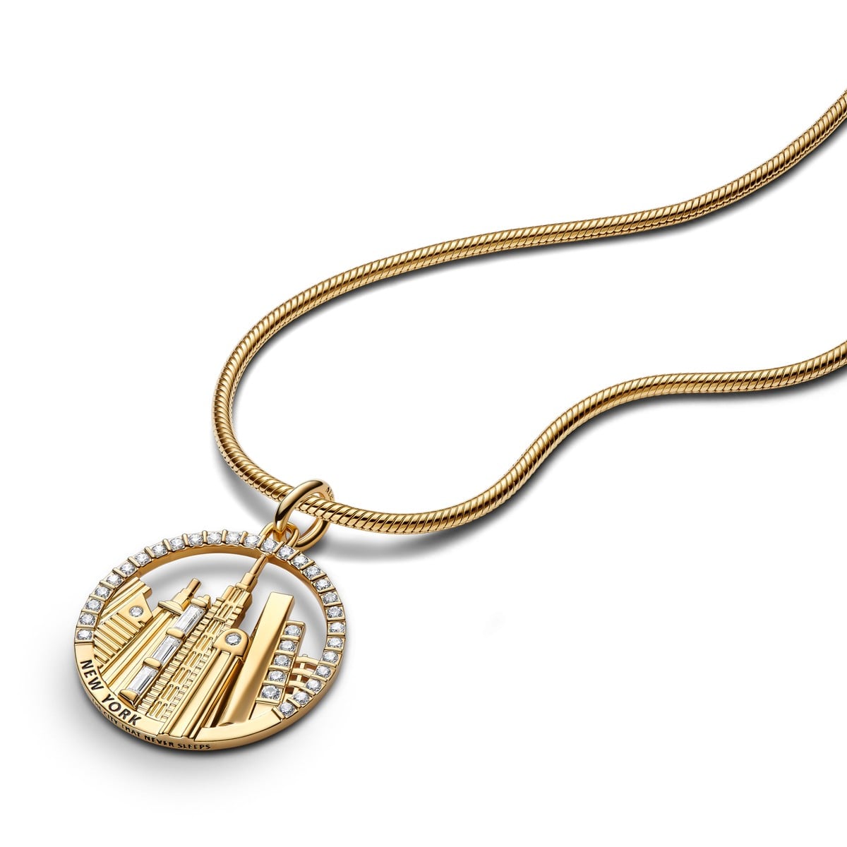New York Skyline Oversized Dangle Charm