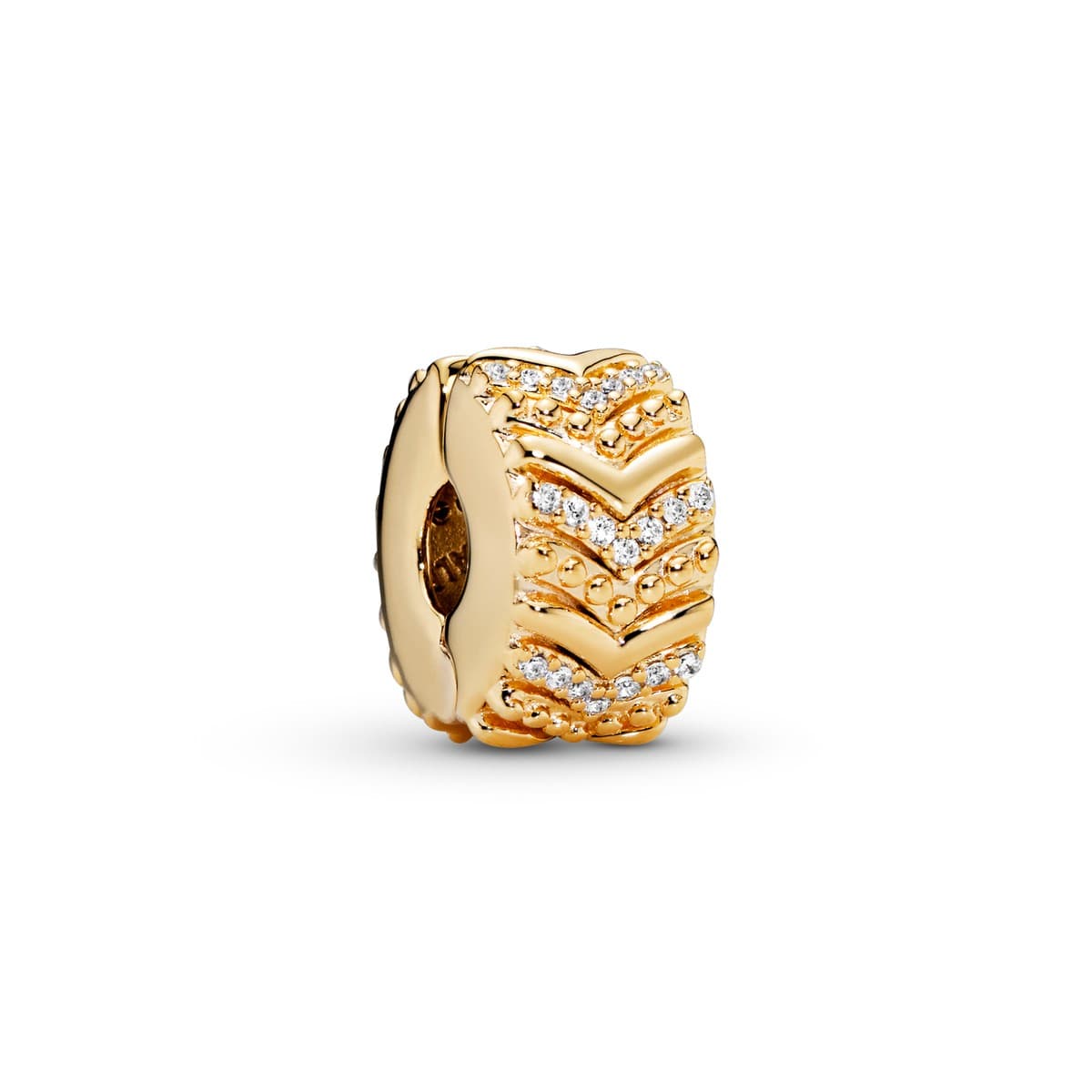 Pandora Sparkling Wishbone Clip Charm 768709C01 768709 — Foto 1 von 1